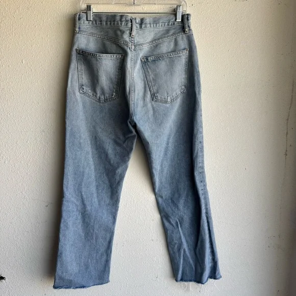 AGOLDE Lana Blie Denim Mid Rise Straight Jeans
